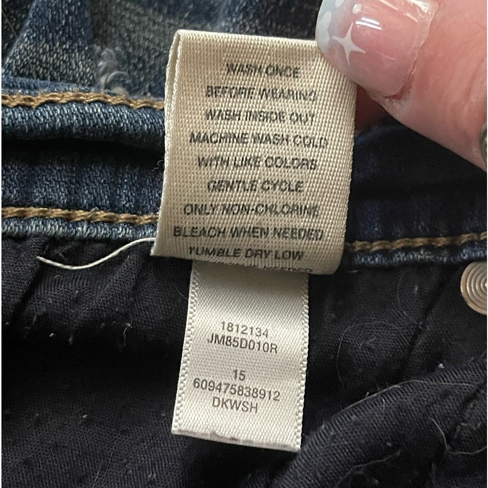 Mudd Flex Stretch High Rise Woman’s Shortie Distressed Dark Blue Jean Shorts 15 - Picture 10 of 10